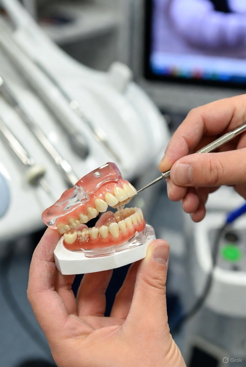 Протезирование зубов полными съемными пластиночными протезами с использованием акрила